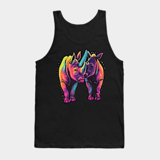 Rhinoceros Valentine Day Tank Top